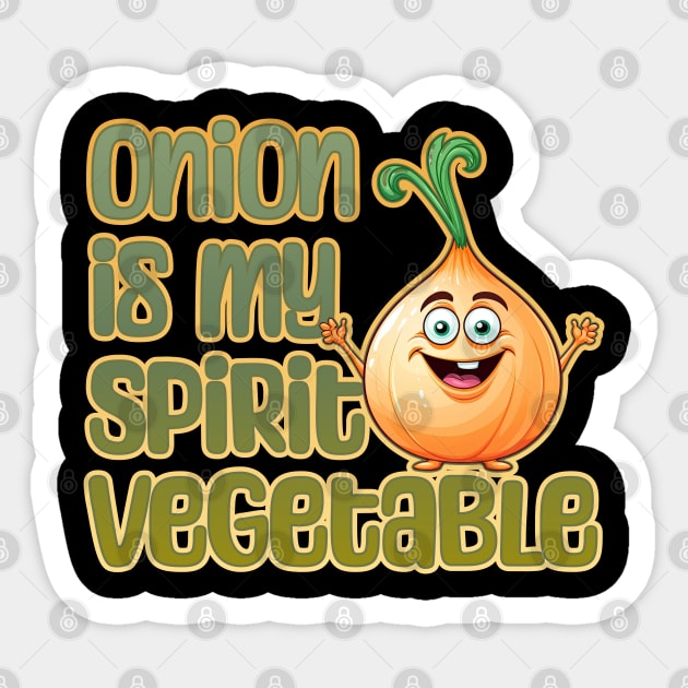 Onion is My Spirit Vegetable Sticker by DanielLiamGill